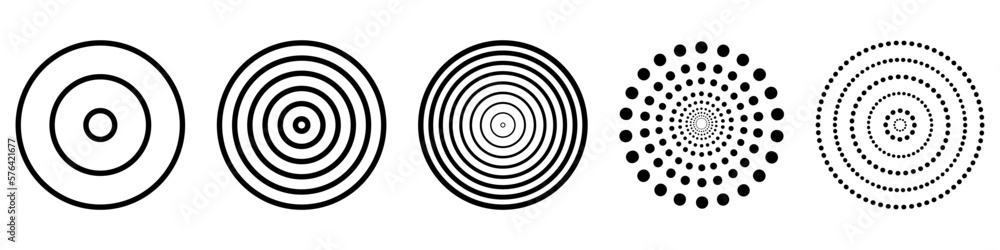 Modern decorative Radial circle abstract design element Modern decorative Radial circle abstract design element