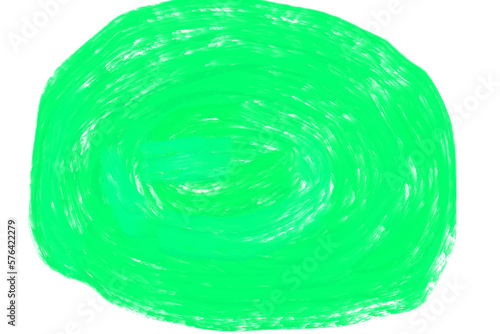 Green watercolor on transparent background. Png image.