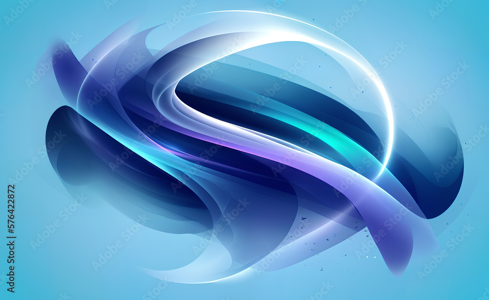 Obraz premium Abstract digital wave of Futuristic Technology background. Ai generated image.
