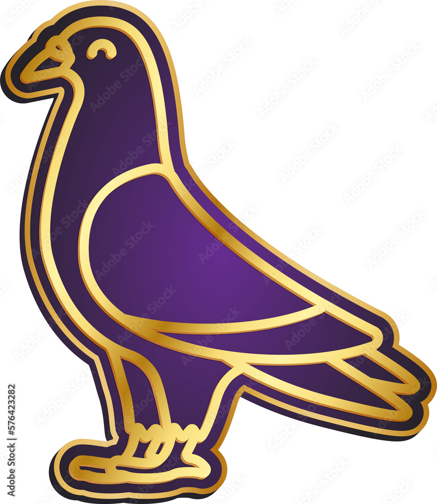 Transparent Purple Gold Animal Badge Transparent Purple Gold Animal Badge