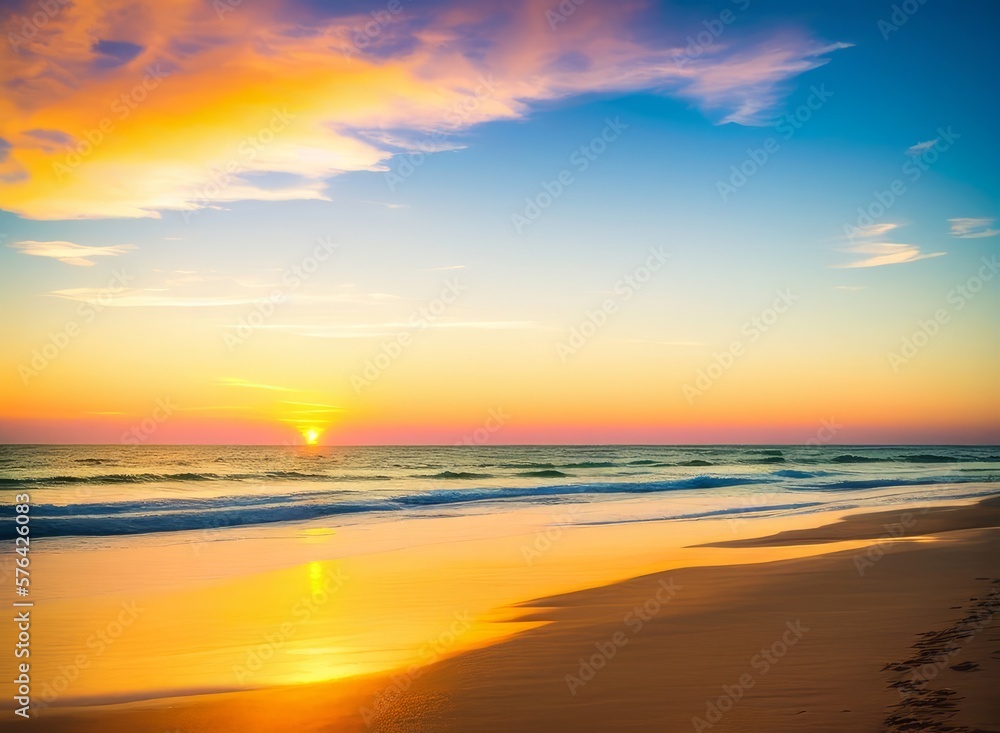 sunset on the beach