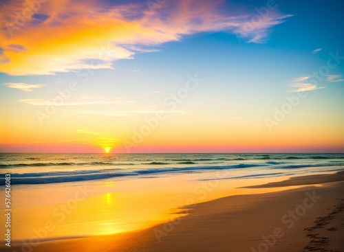 sunset on the beach © LUPACO PNG