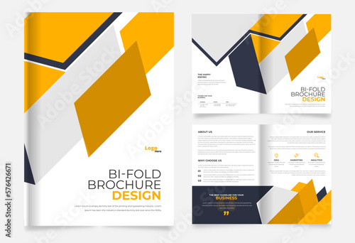  Bi-Fold corporate Brochure design, Creative business brochure design template