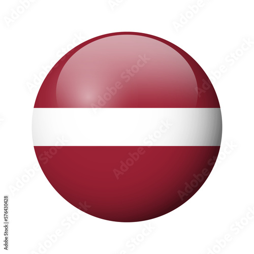 Latvia flag - glossy circle badge. Vector icon. Free Download Latvia flag - glossy circle badge. Vector icon. - GFXLoad