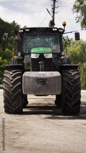 Tractor working at the farm