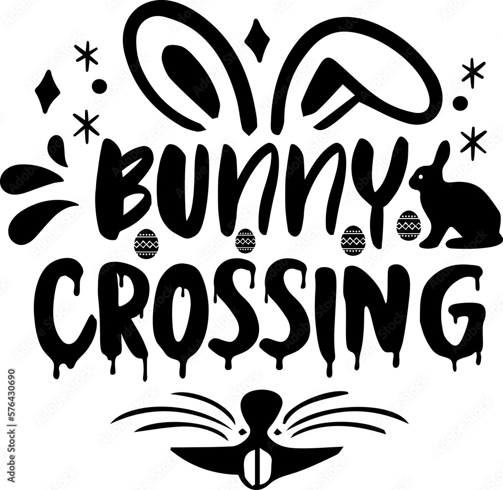 Bunny Crossing | Easter Sunday Design | Happy Easter | Easter coming | Easter soon Bunny Crossing | Easter Sunday Design | Happy Easter | Easter coming | Easter soon