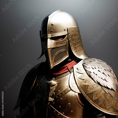 medieval knight in armour. Generative ai