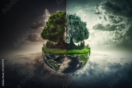 Earth Day abstract concept. Planet Earth © oleksandr.info