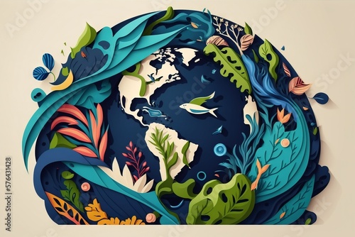 Earth Day abstract concept. Planet Earth
