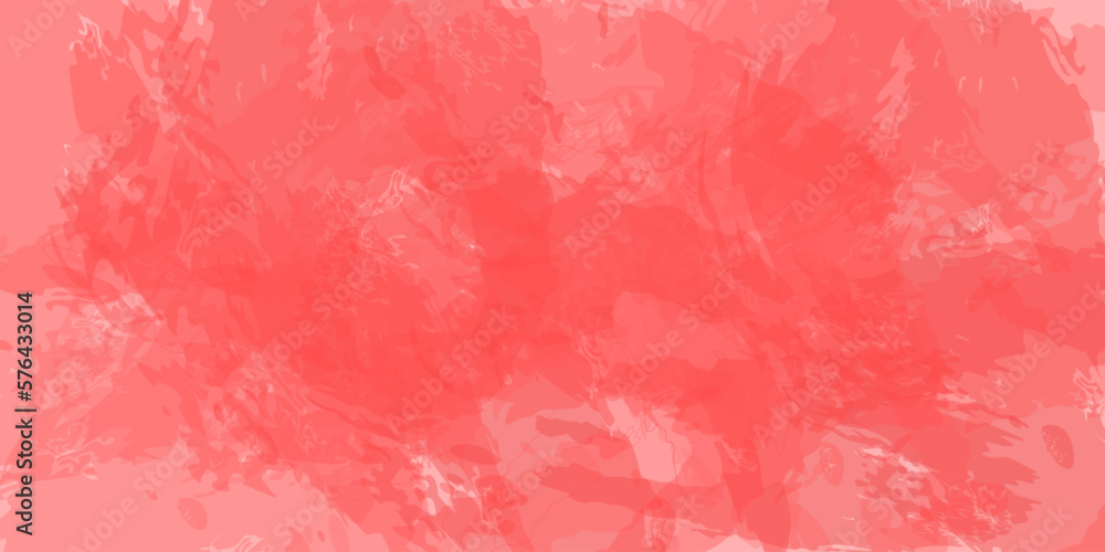 Fototapeta premium Red watercolor background. Grunge texture in red color. Ink paint brush stain. Red splatter spot. Watercolor pastel splash. Vector illustration