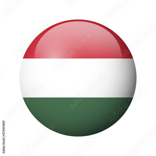 Hungary flag - glossy circle badge. Vector icon. Free Download Hungary flag - glossy circle badge. Vector icon. - GFXLoad