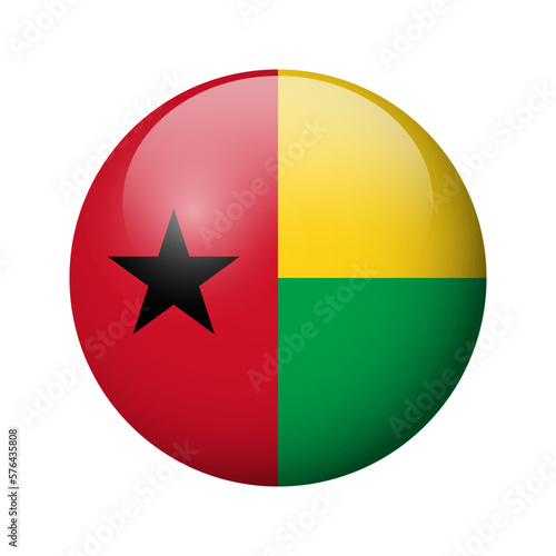Free Download Guinea-Bissau flag - glossy circle badge. Vector icon. - GFXLoad