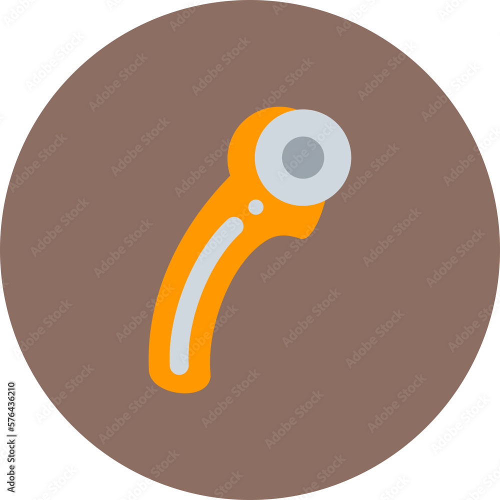 Roller Cutter Multicolor Circle Flat Icon Roller Cutter Multicolor Circle Flat Icon