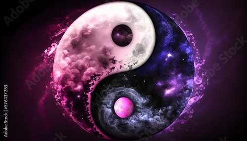 yin yang espace  g  n  r   par IA