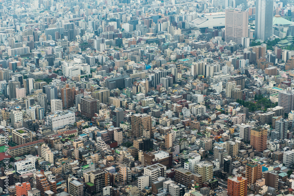 Tokyo shitamachi downtown Japan from Above Tokyo shitamachi downtown Japan from Above