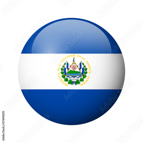 El Salvador flag - glossy circle badge. Vector icon. Free Download El Salvador flag - glossy circle badge. Vector icon. - GFXLoad