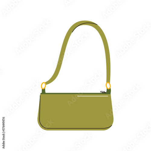 Elegant female purse. Cartoon woman handbag stylish accessory, modern fashionable casual bag. Vector flat illustration