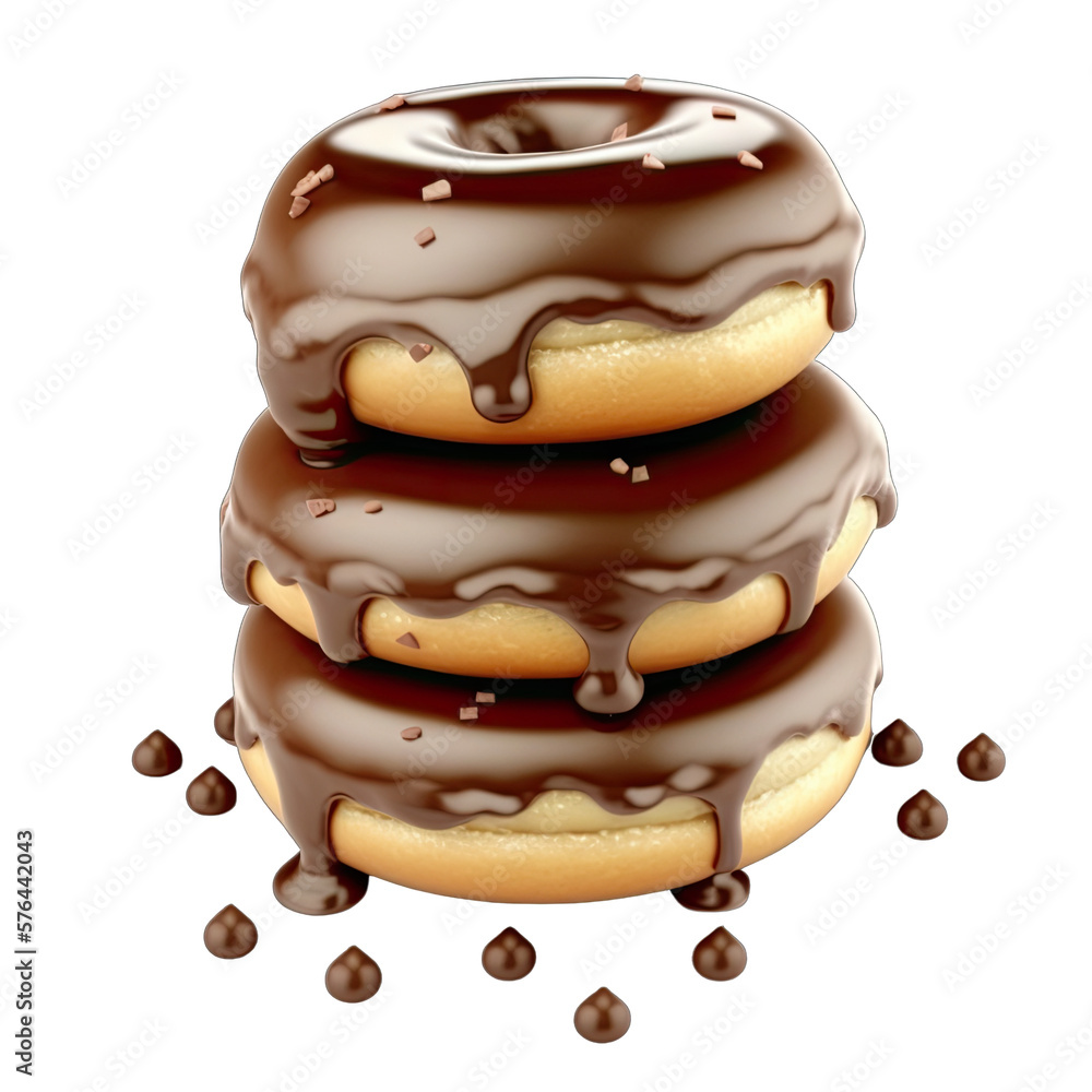 chocolate donuts isolated on white chocolate donuts isolated on white