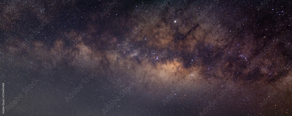 Milkyway galaxy wide angle photograph. Million stars of galaxy. Used long exposure.