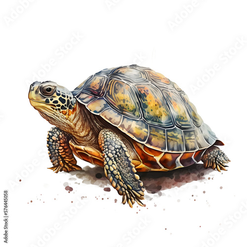turtle isolated on transparent background, illustration