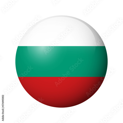 Free Download Bulgaria flag - glossy circle badge. Vector icon. - GFXLoad