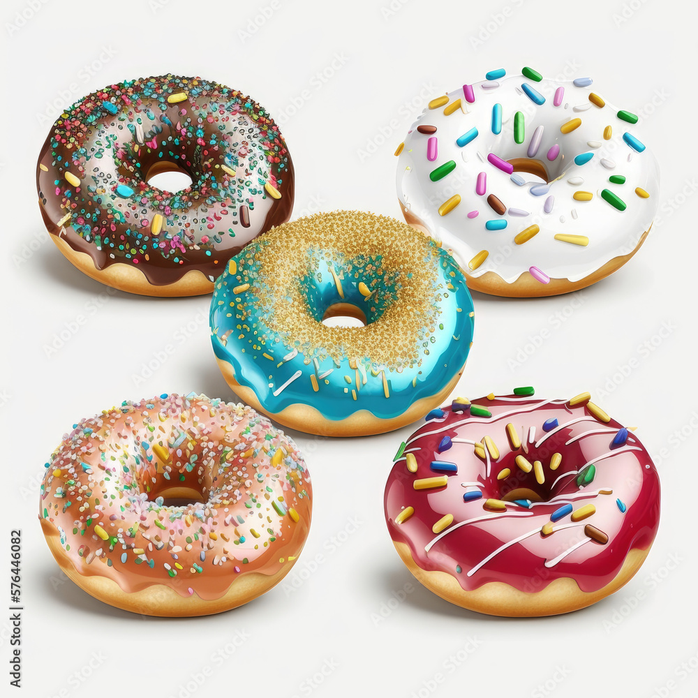 donuts isolated on white donuts isolated on white