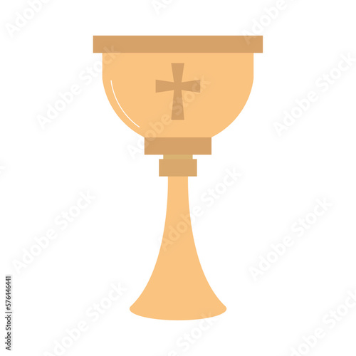 golden chalice with cross