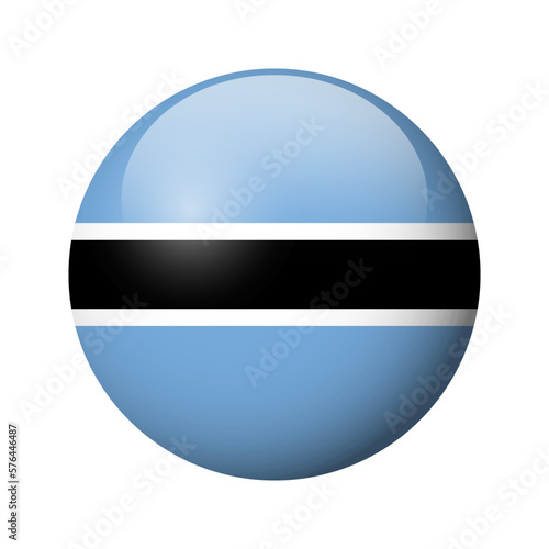 Free Download Botswana flag - glossy circle badge. Vector icon. - GFXLoad