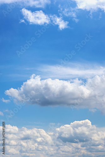 Beautiful blue sky with white clouds as a natural background. © westermak15