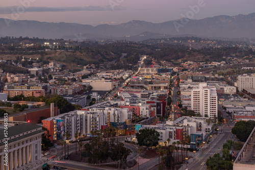 Obraz na płótnie Los Angeles Chinatown at Sunset w salonie