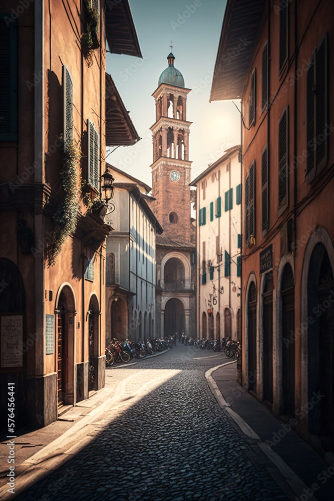 Old town in italy. Generative ai. Old town in italy. Generative ai.