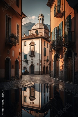 Old town in italy. Generative ai.