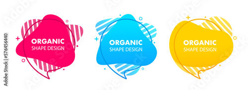 Liquid abstract liquid icons in the form of a colored background. for web banner, application, poster. Futuristic fashion dynamic elements. Vector illustration