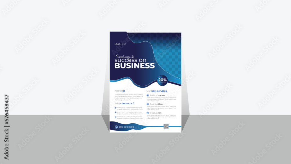 Fototapeta premium Business Flyer, Corporate Flyer Template, Abstract Shape’s, Colorful Concepts, layout Design, Vector Design, Graphic Elements, IT Company Flyer, Unique Design, Leaflets, Graphic Design, Advertising,