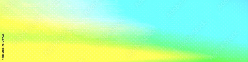Blue and yellow gradient pattern panorama background. Simple design. Textured, for banners, posters, and Graphic design