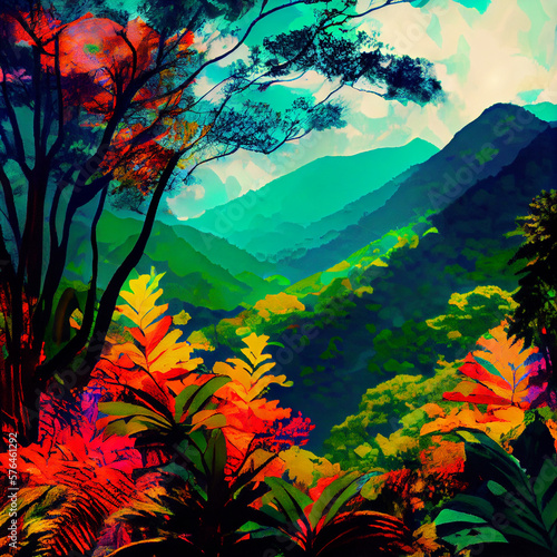 forest El Yunque National colors