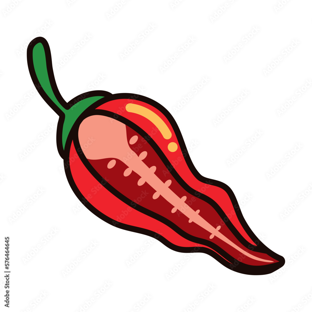 half chili icon half chili icon