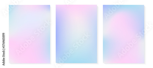 Y2k aesthetic holographic gradient background. Abstract iridescent pattern 2000s style. Pearlescent color vector poster. Holo blur wallpaper. Blue and pink mesh texture. 00s art illustration © Maria Petrish