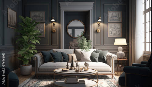 Interior design french living room