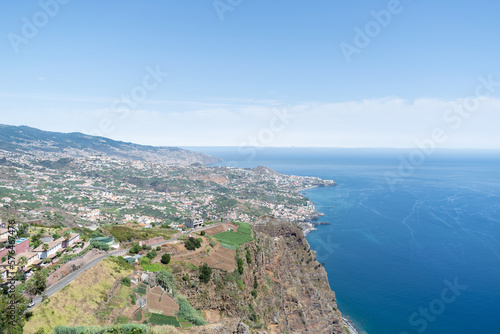 madeira town view summer vacation blue sky tour coastline tourism townscape