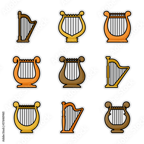 Collections of Harp sticker decals