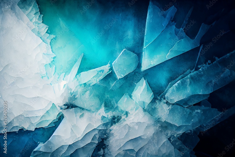 Fototapeta premium background image of ice texture, extreme resolution, watercolor style AI Generated