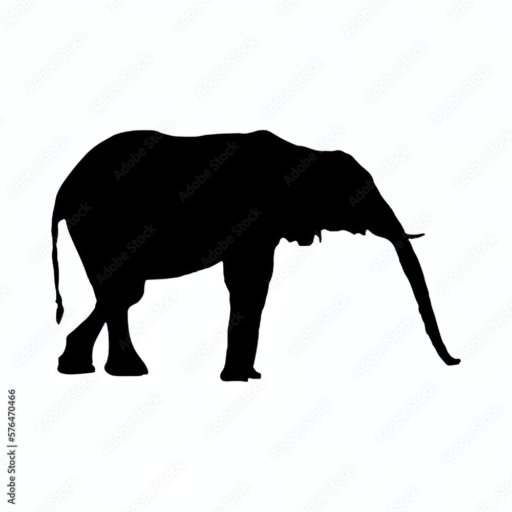 Fototapeta premium elephant logo silhouette vector