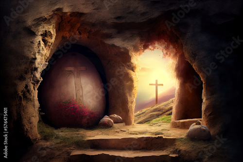Fototapet Ascension day concept, Christian Easter