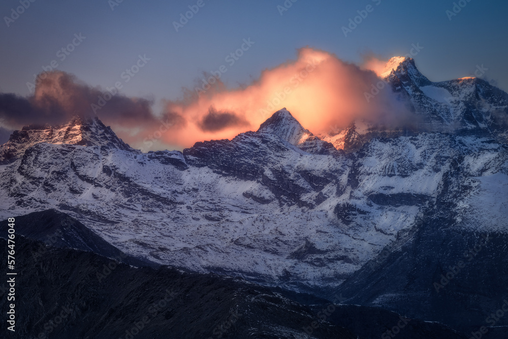 Sunset over Gran Paradiso