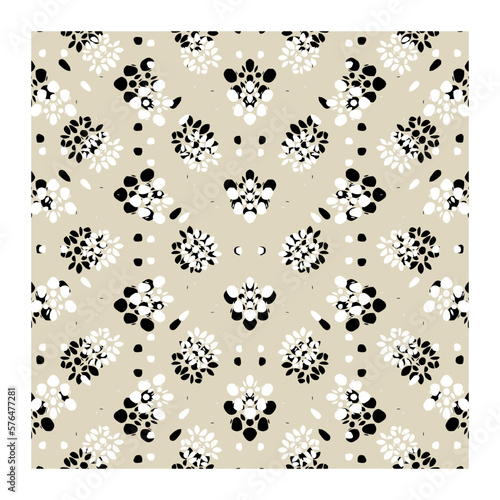 greeting card, invitation card with abstract pattern in black and white on beige background, card in square design, wall art, ideal for birthday, anniversary and events, creative card decoration