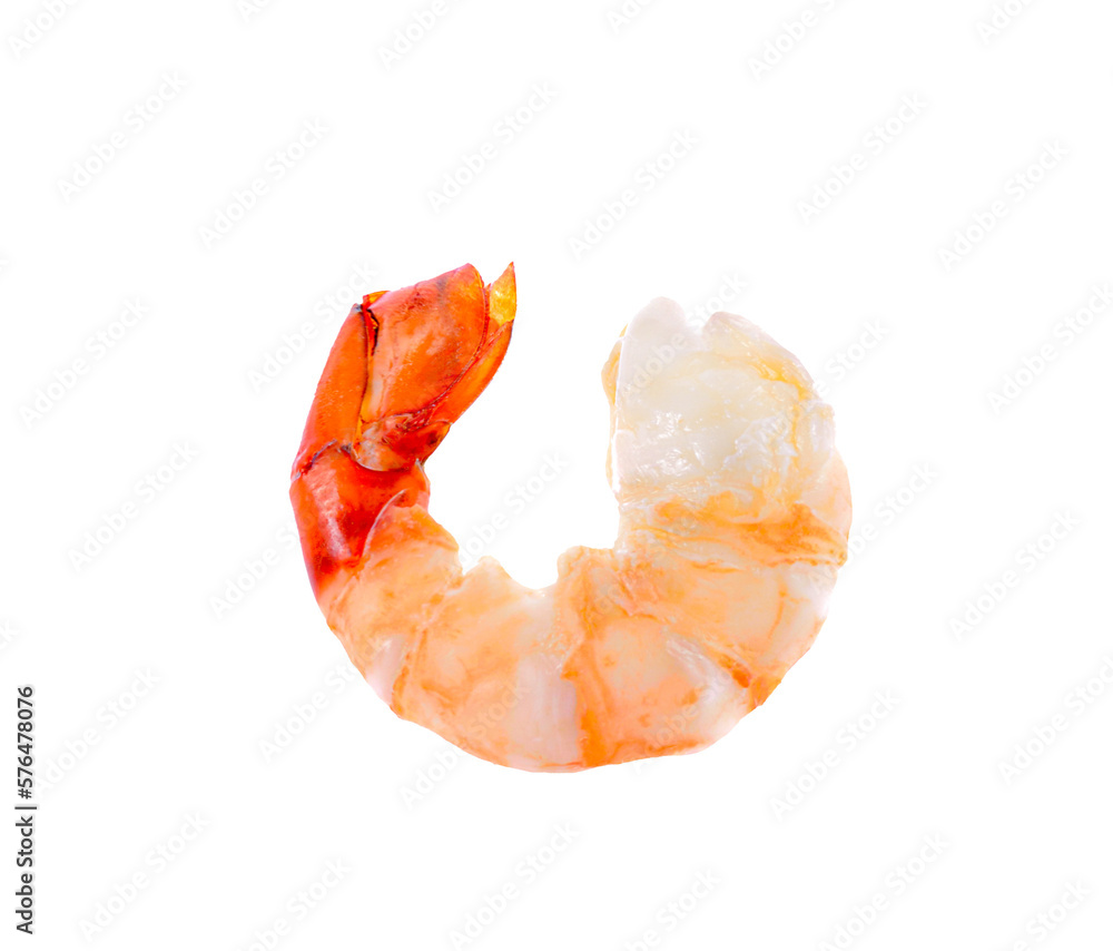 Cooked shrimp isolated on  transparent png