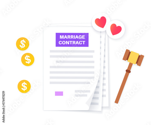 Legal marriage document