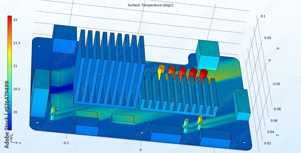 Computer 3d Modeling Of The Printed Circuit Board Of An Electronic Computer 3d Modeling Of The Printed Circuit Board Of An Electronic