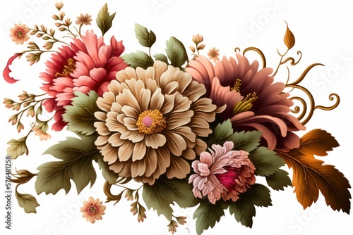 Flower clipart. Isolated on white background.
